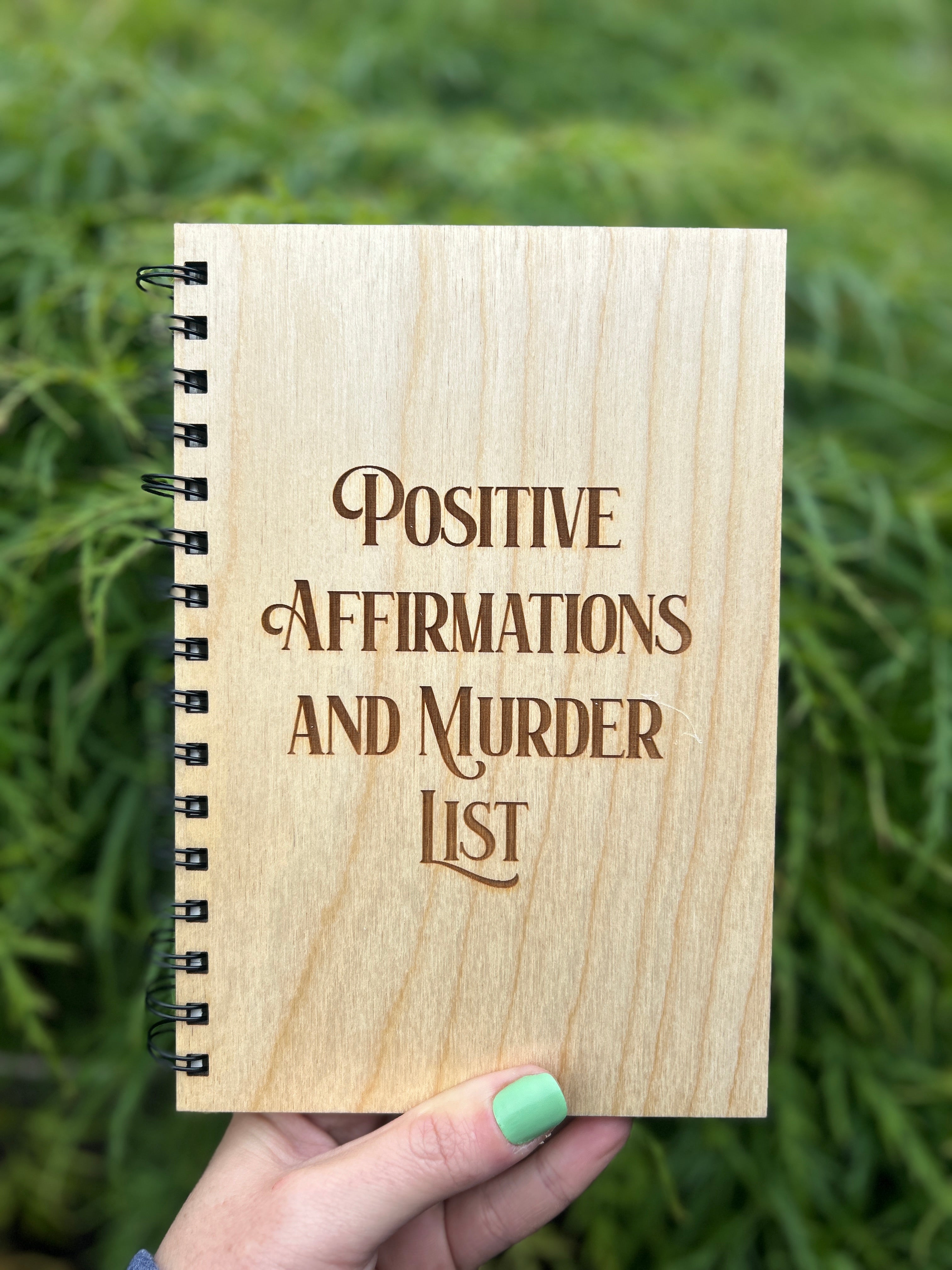 Sarcastic Wooden Notebook (multiple options available) – BoomerRang Designs