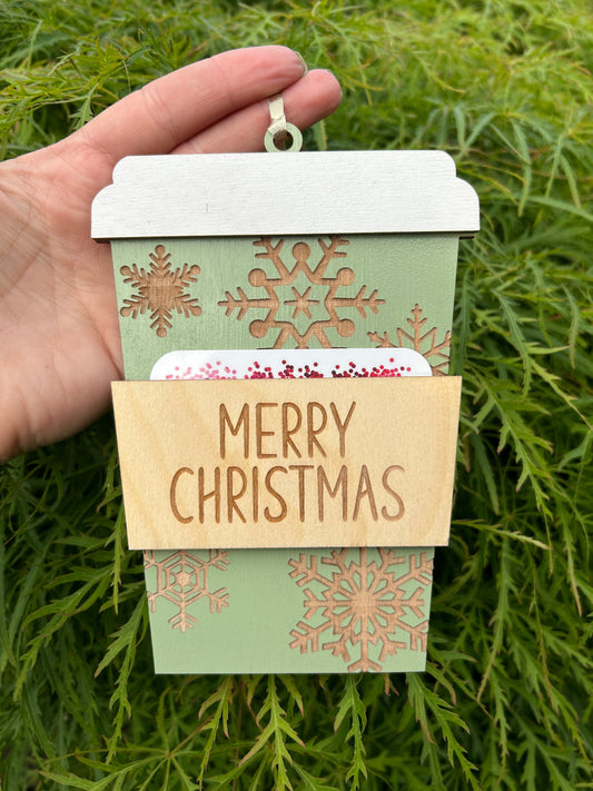 Coffee Gift Card Holder Ornament