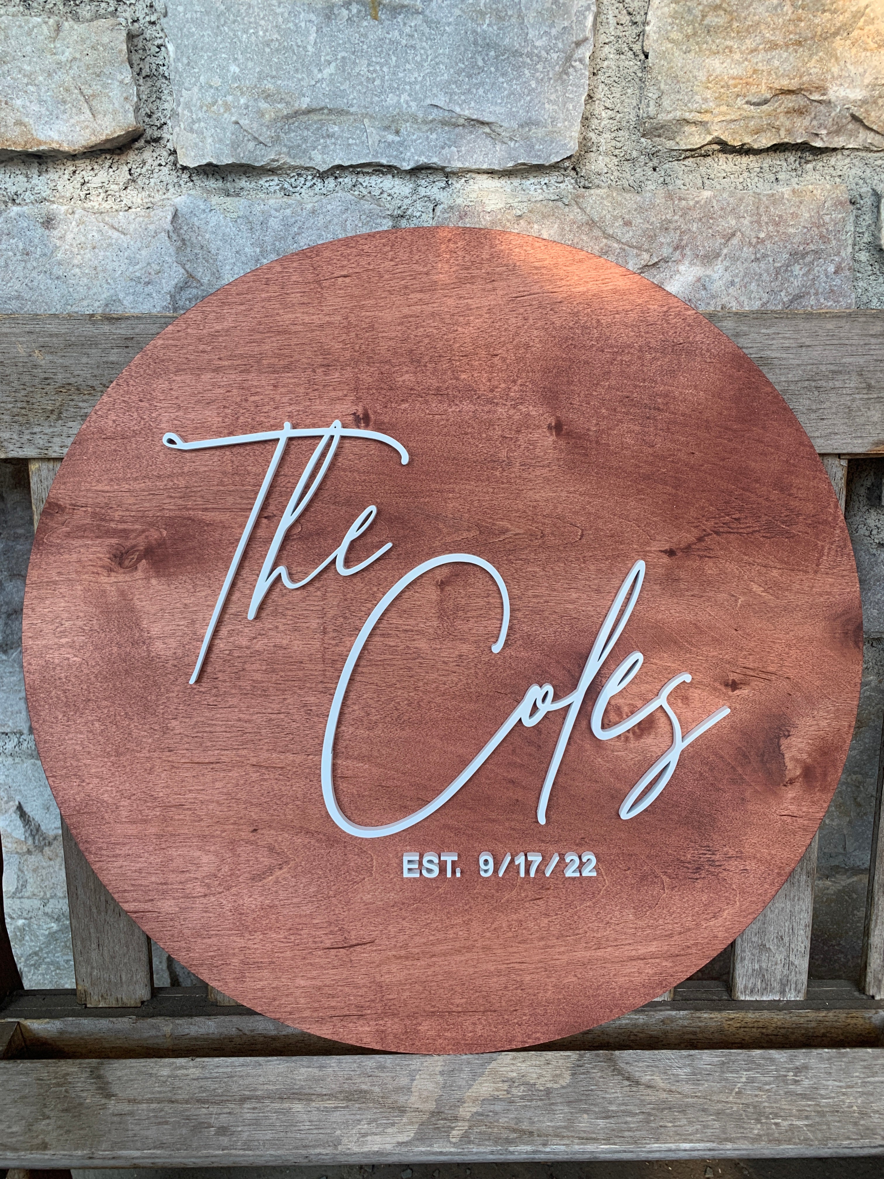 Da Name Round Image Custom Round Name Sign – BoomerRang Designs