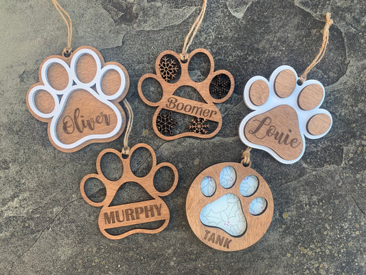 Dog Paw Ornament